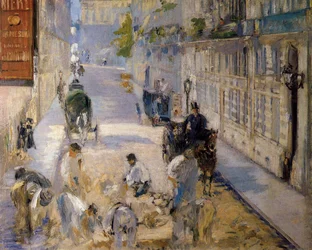 Pflasterer in der Rue Mosnier